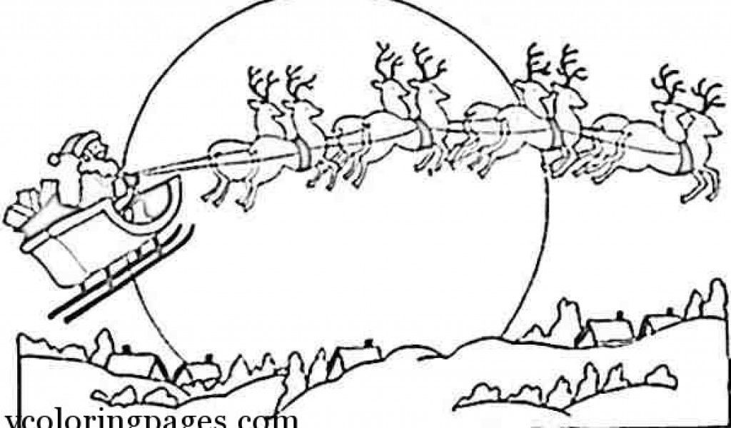 Flying Reindeer Coloring Pages at GetColorings.com | Free printable
