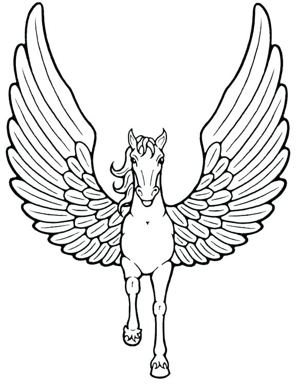 Flying Unicorn Coloring Pages At GetColorings Free Printable 