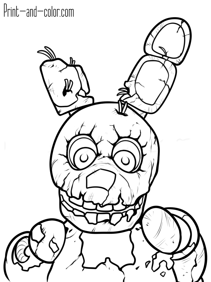 Fnaf Coloring Pages All Characters at GetColorings.com | Free printable