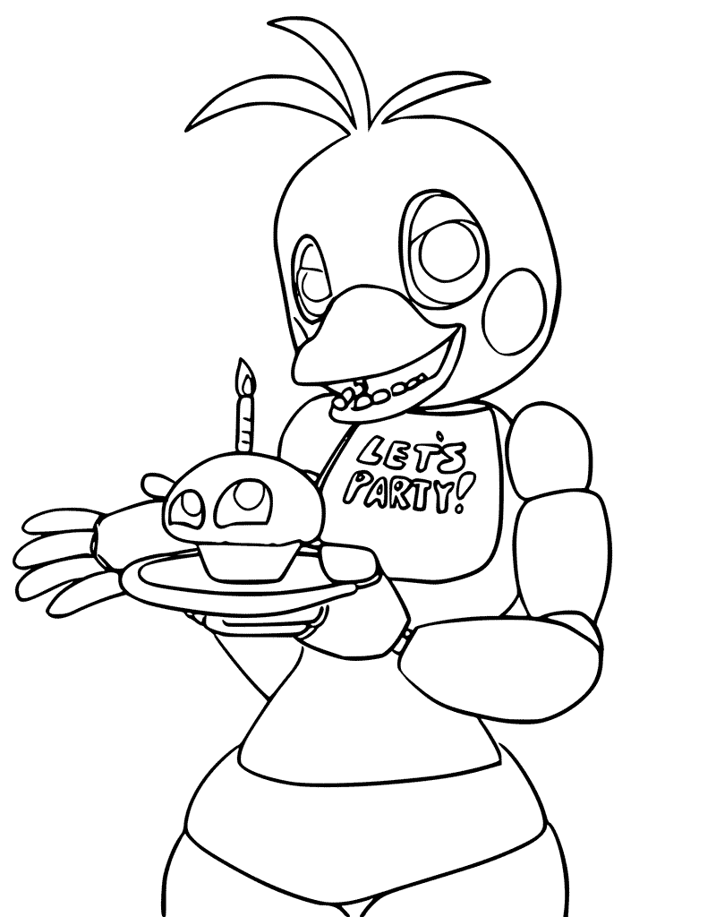 Chica F Naf Coloring Pages