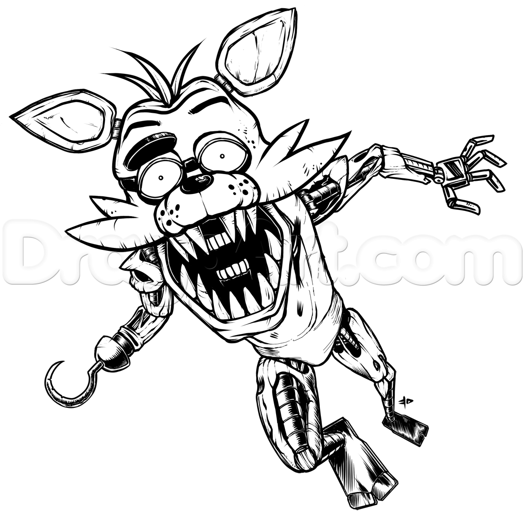 Fnaf Coloring Pages Foxy at GetColorings.com | Free printable colorings