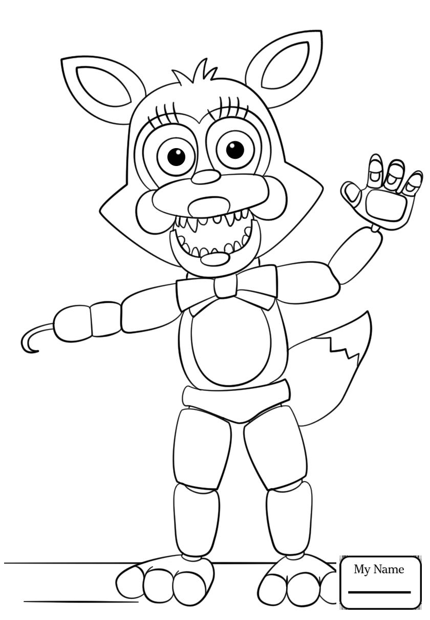 rockstar foxy coloring pages