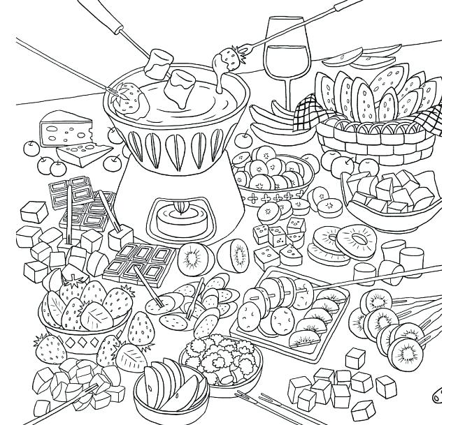 Food Coloring Pages For Adults At GetColorings Free Printable 