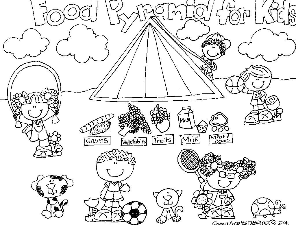 Food Pyramid Coloring Page at GetColorings.com | Free printable