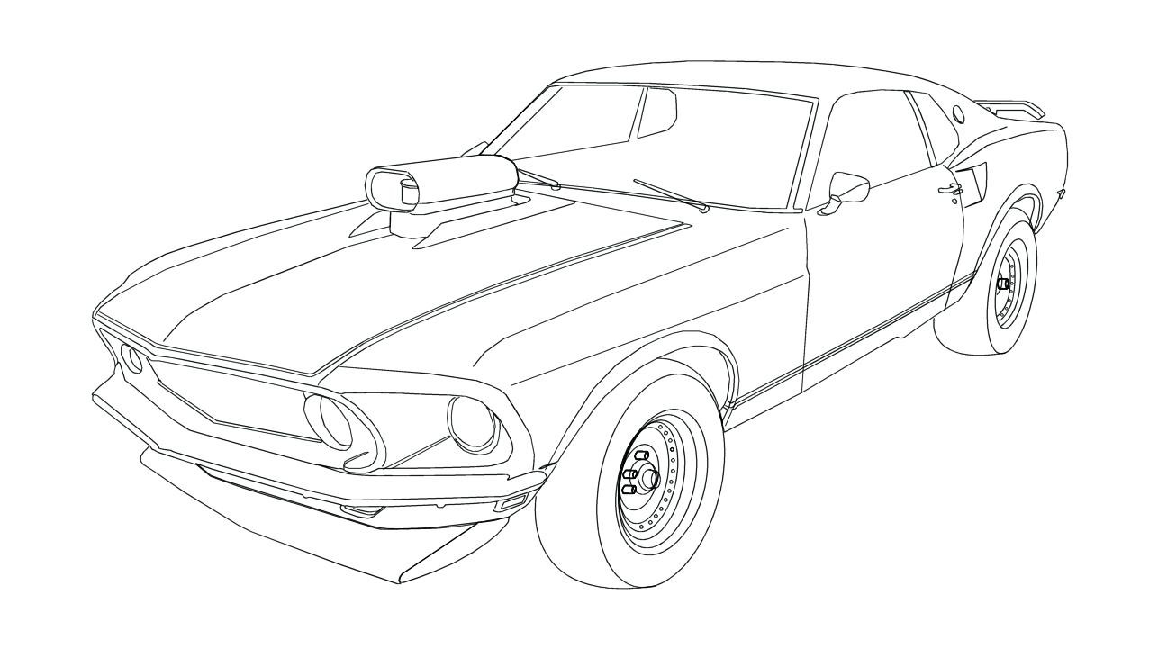 Ford Mustang Coloring Pages at GetColoringscom Free