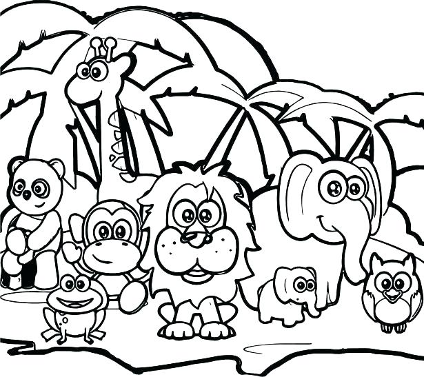 Forest Animal Coloring Pages For Kids at Free