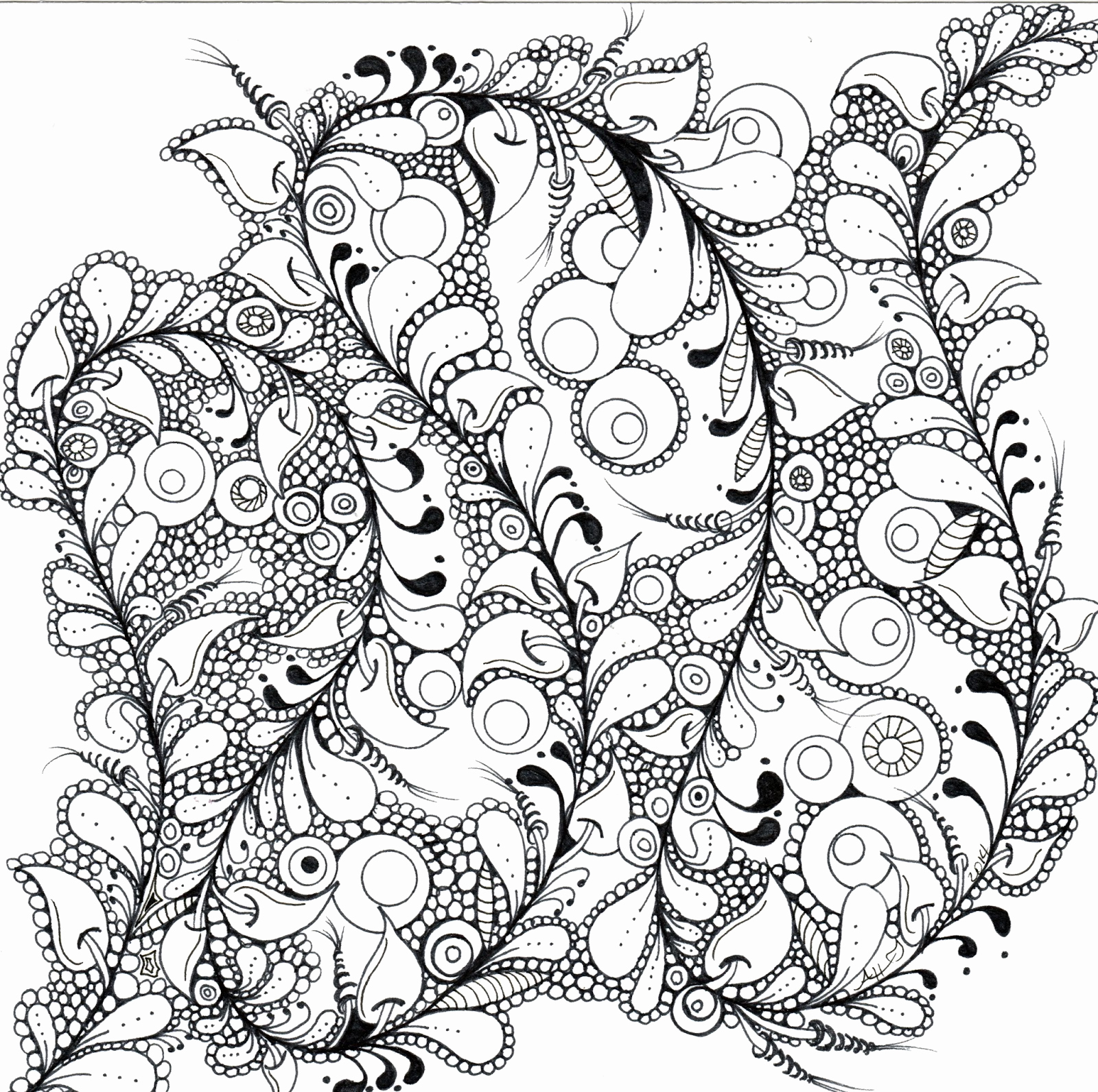 Fractal Coloring Pages Free Boringpop