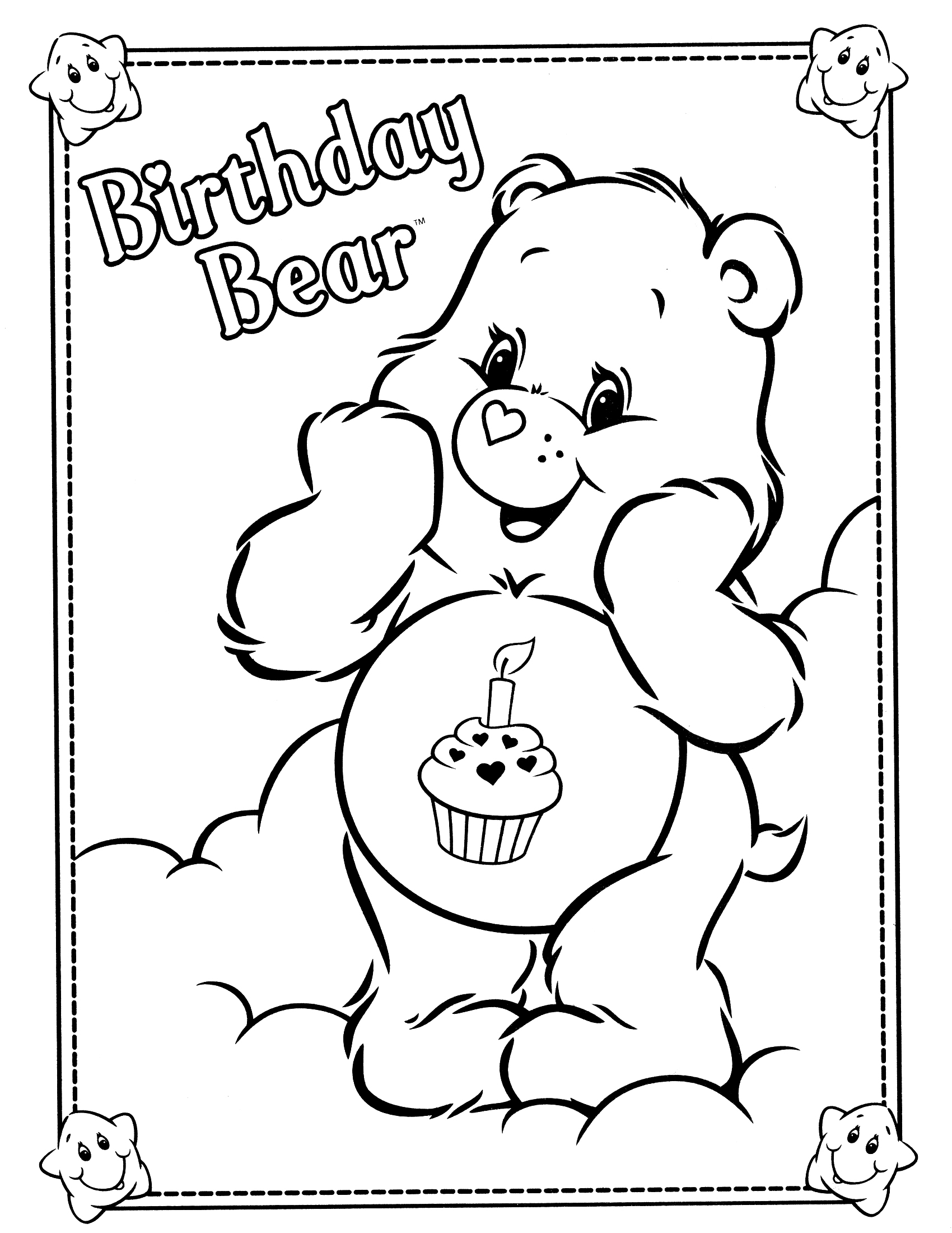 Free Care Bear Coloring Pages at Free printable