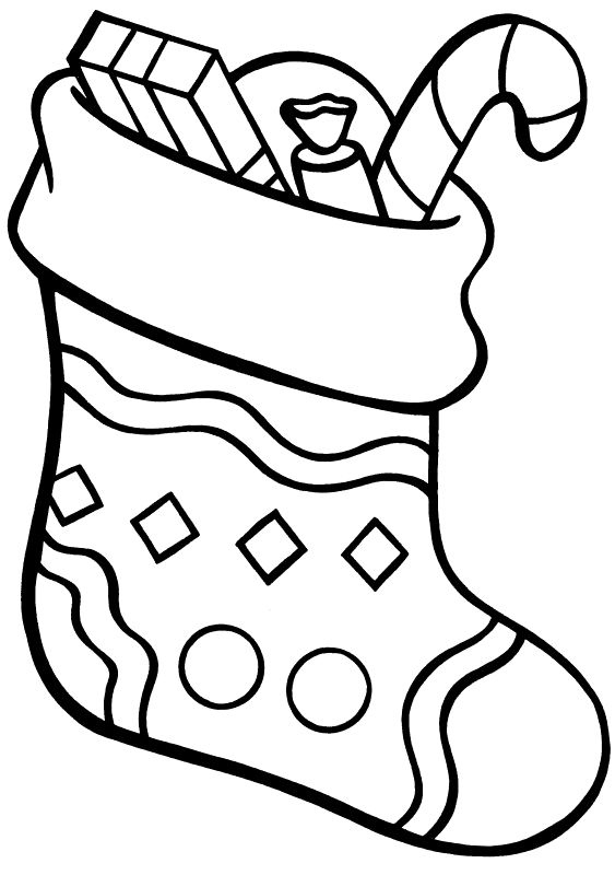 Free Christmas Stocking Coloring Pages at
