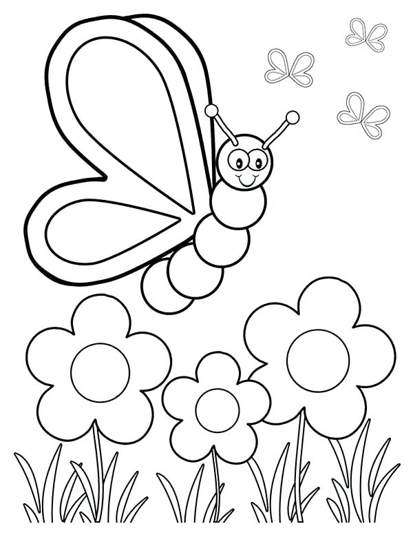 Free Coloring Pages Flowers And Butterflies at GetColorings.com | Free