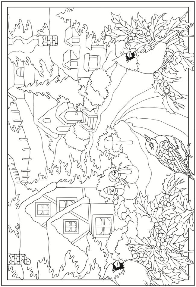 Free Coloring Pages Winter Scenes at GetColorings.com | Free printable