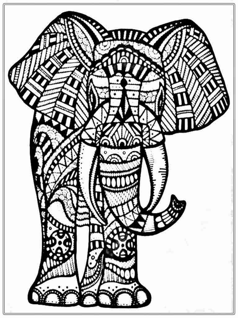 Free Elephant Coloring Pages For Adults at GetColorings.com | Free