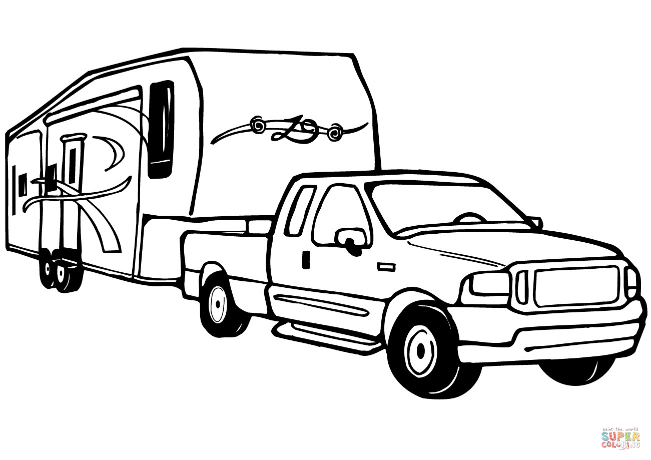 Free Truck Printable Coloring Pages