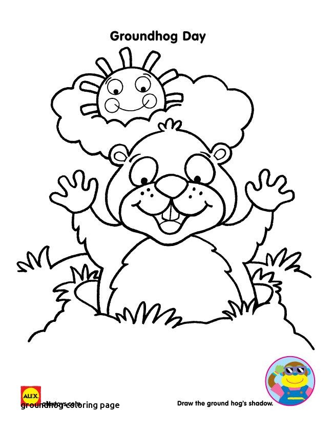 Free Groundhog Coloring Pages at Free printable