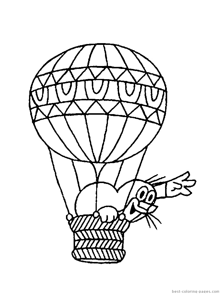 Free Hot Air Balloon Coloring Pages At Getcolorings Free