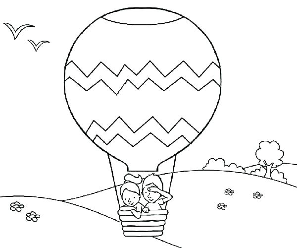 Free Hot Air Balloon Coloring Pages At Getcolorings Free