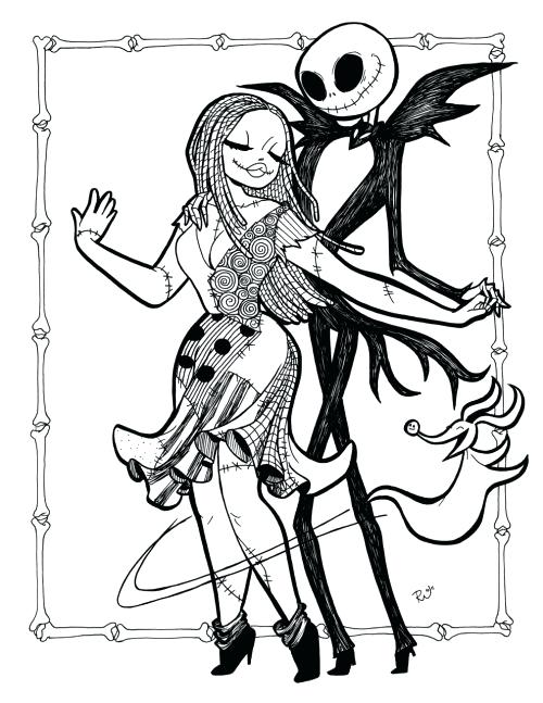 Free Nightmare Before Christmas Coloring Pages Printable at