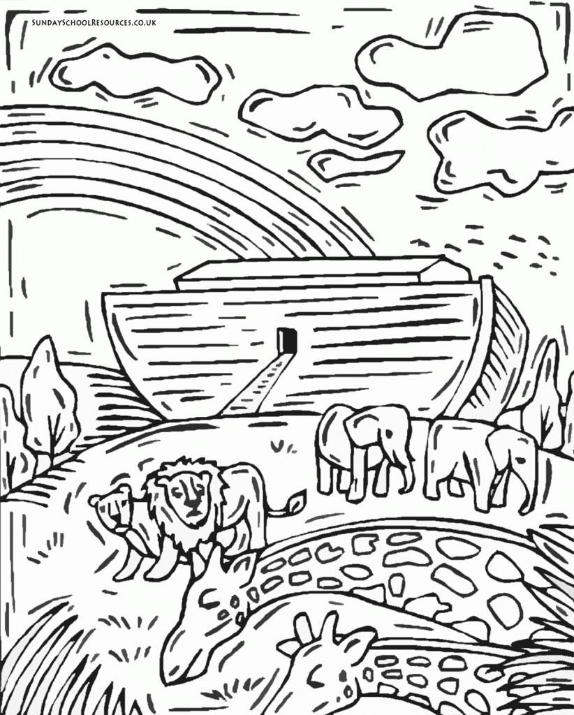 822x1024 Best Noah S Ark Simple Noah39s Coloring Page