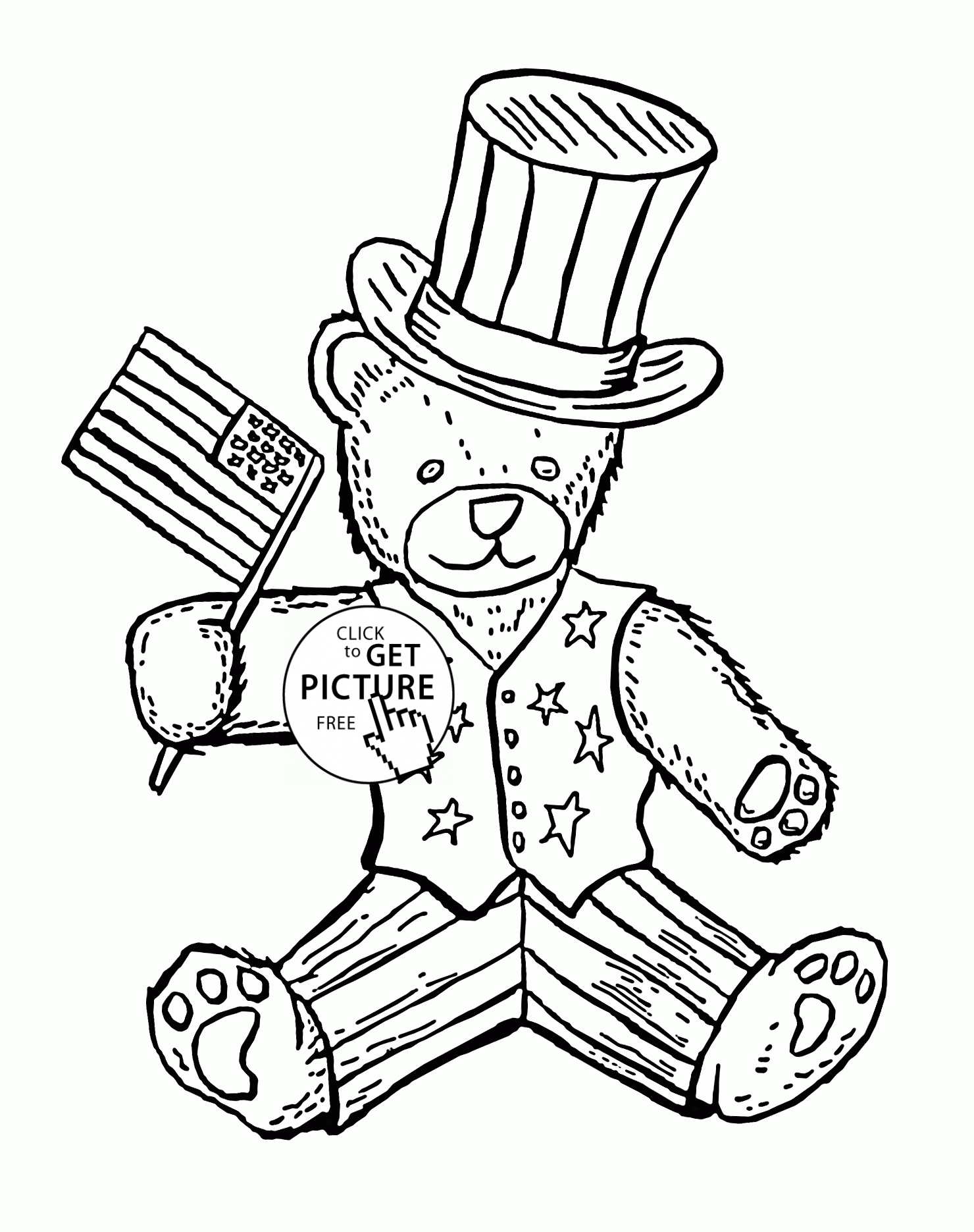 Free Patriotic Coloring Pages at Free printable