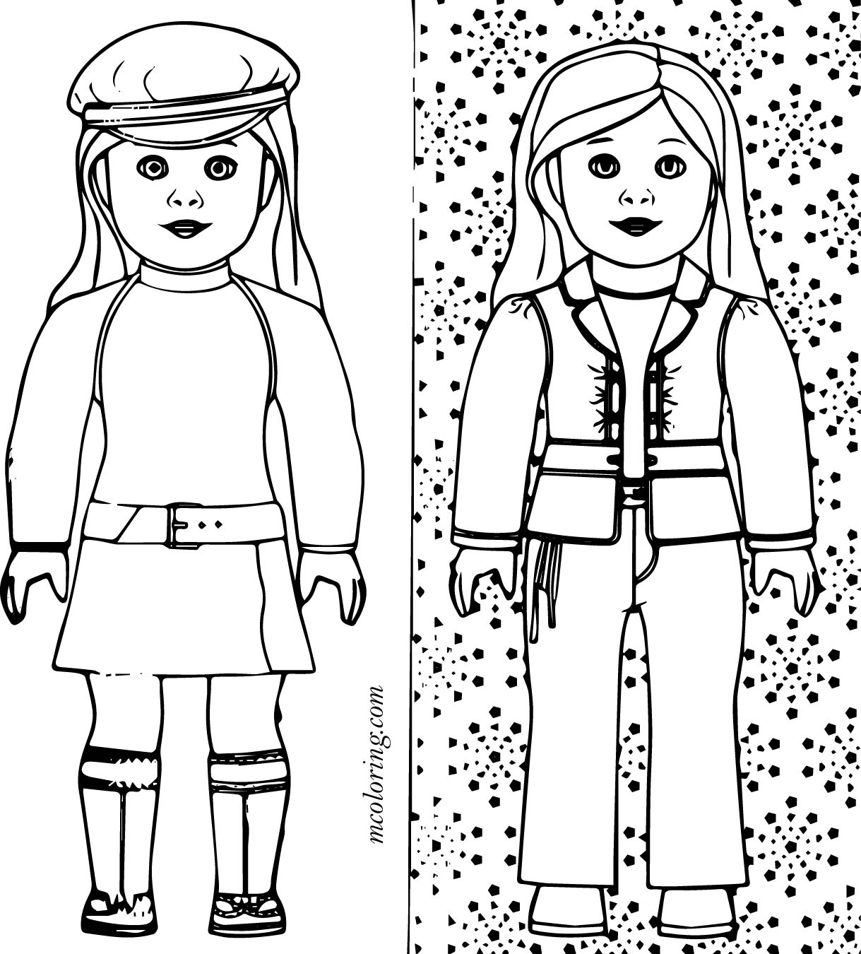 Free Printable American Girl Doll Coloring Pages at