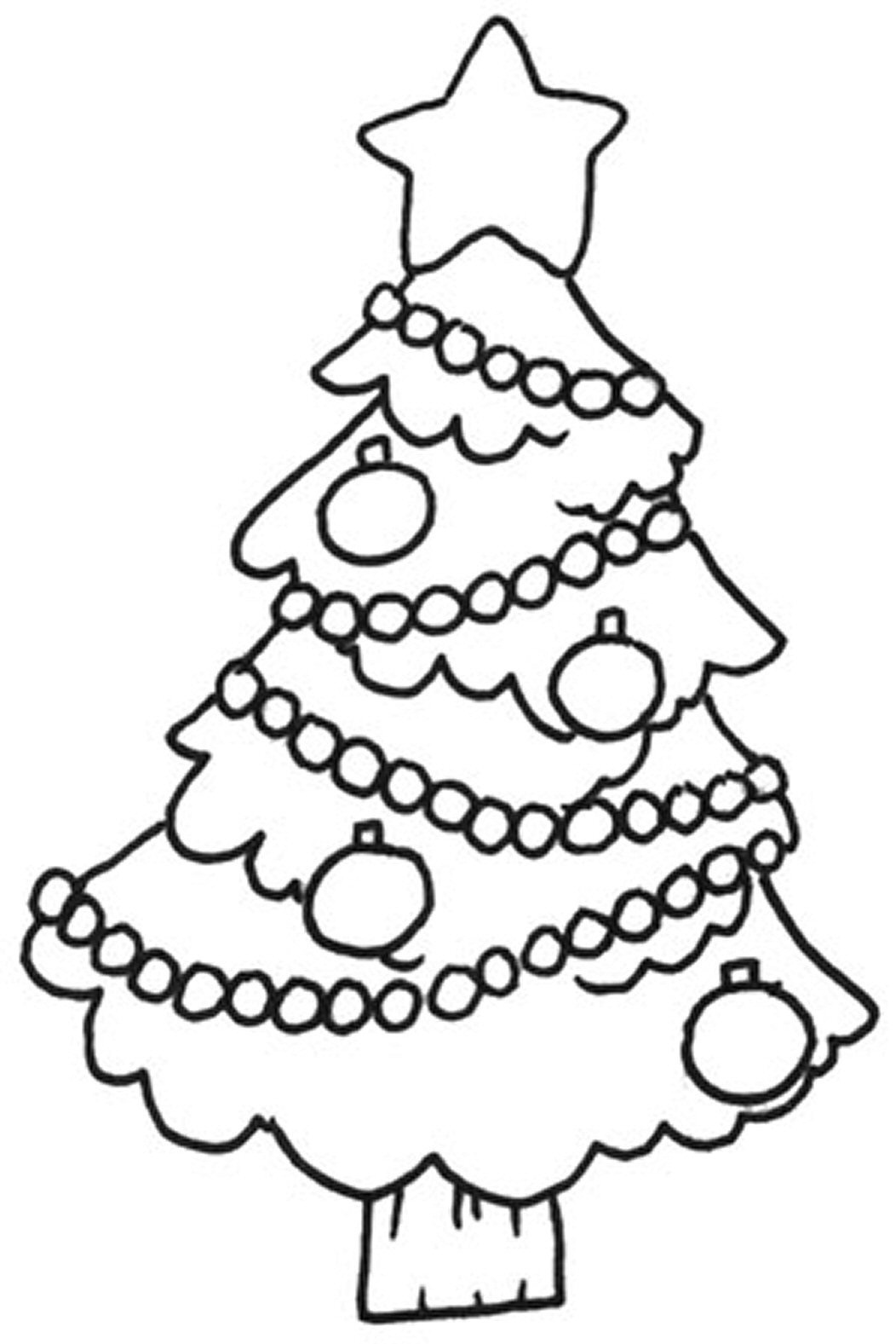 1052x1577 Christmas Tree Color Page Free Printable Coloring Pages For Kids