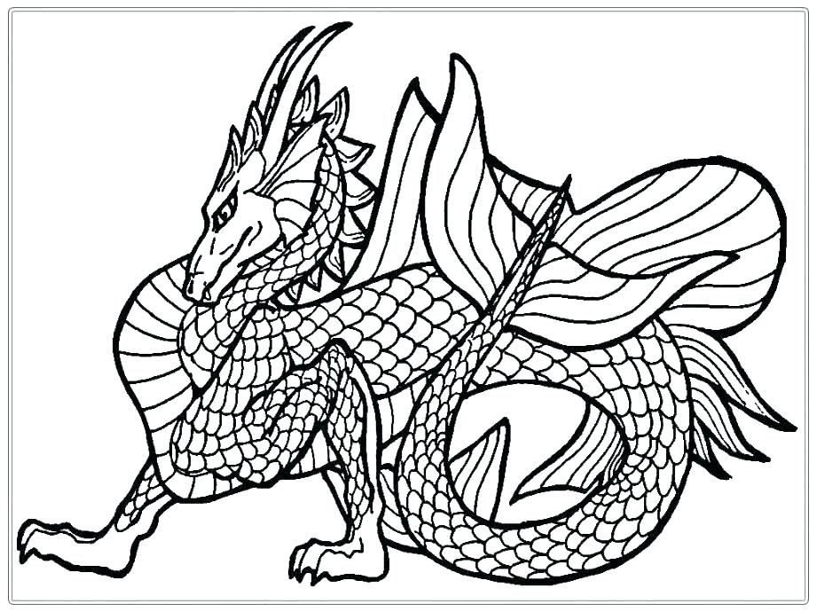 Free Printable Coloring Pages For Adults Advanced Dragons ...