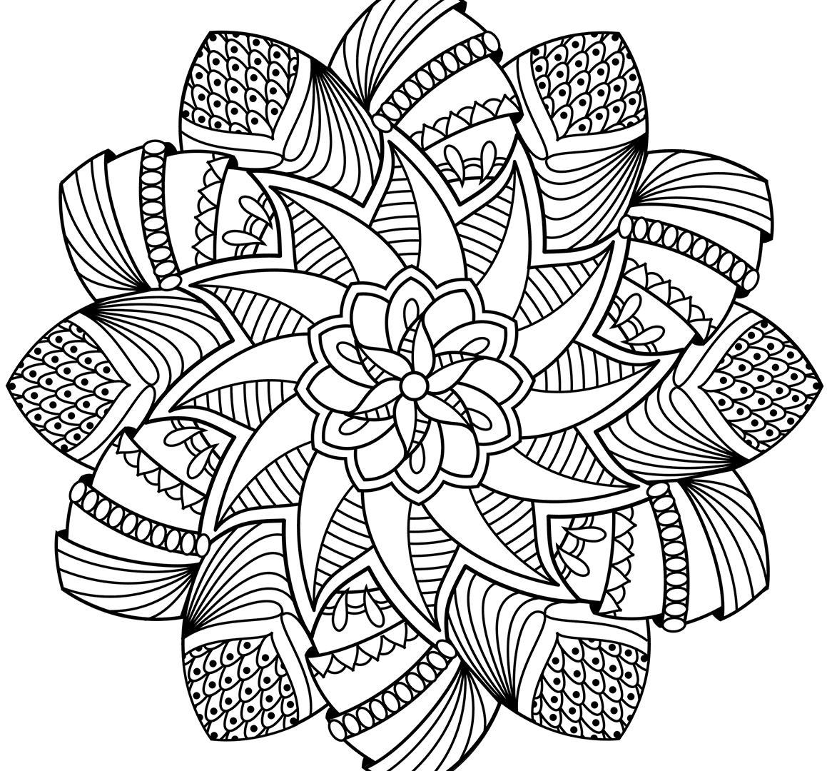 Free Printable Flower Mandala Coloring Pages