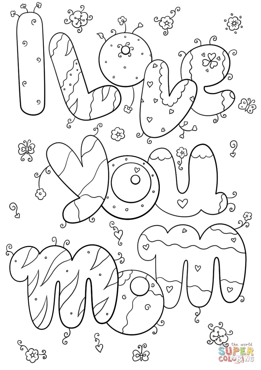 Free Printable I Love You Coloring Pages at Free