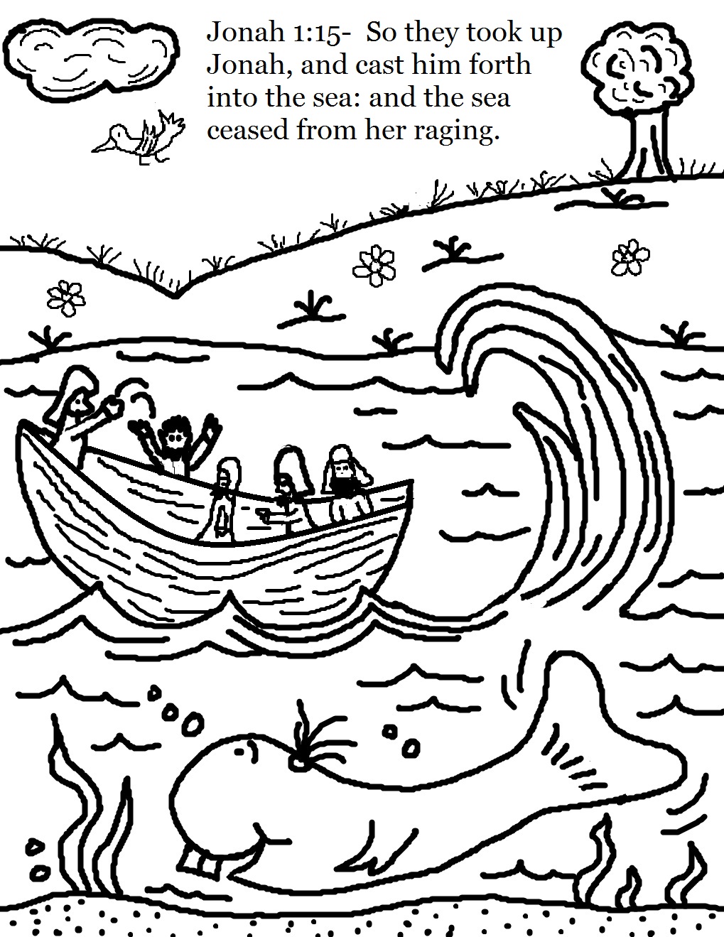 Free Printable Jonah And The Whale Coloring Pages at GetColorings.com