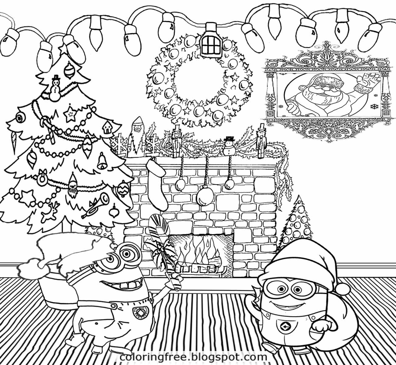 Free Printable Merry Christmas Coloring Pages at