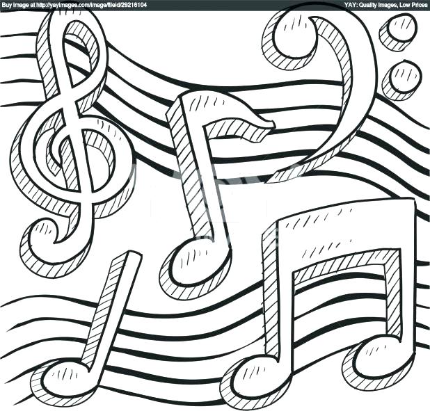 Free Printable Music Notes Coloring Pages at Free