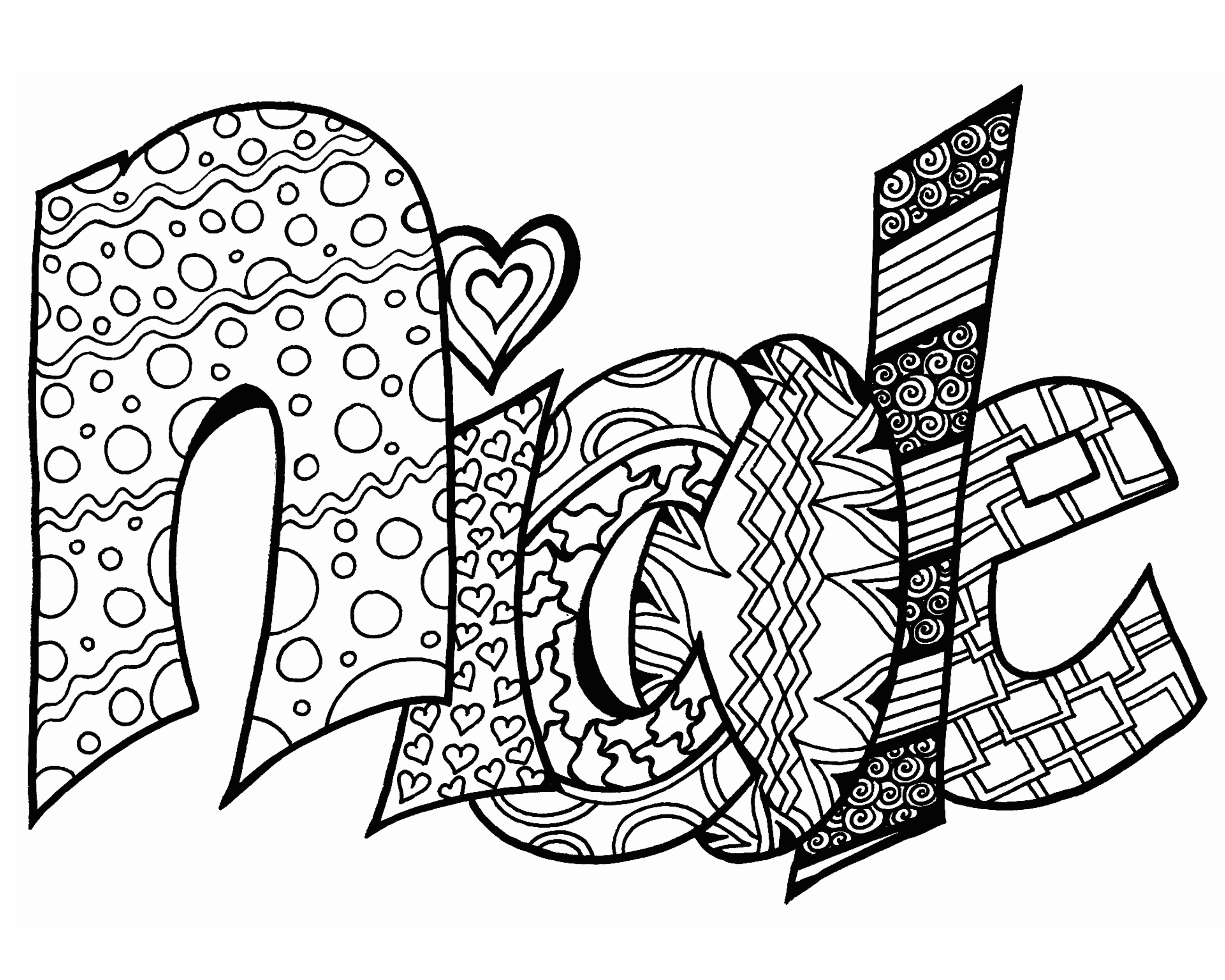 Coloring Pages With Names On Them - Custom Name Coloring Pages At