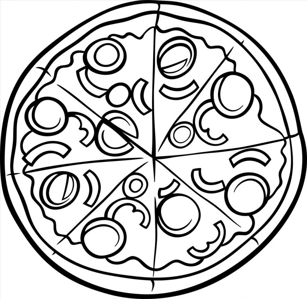 Free Printable Pizza Coloring Pages at Free