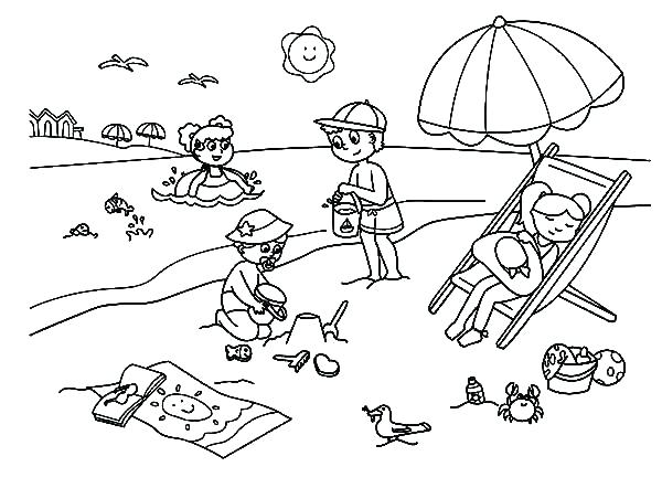 600x442 Free Printable Summer Coloring Sheets Pages