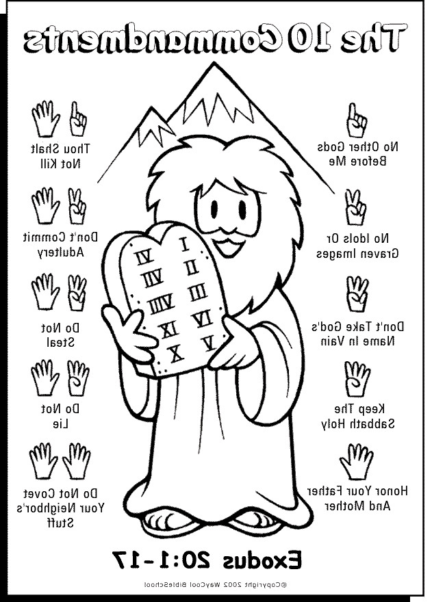Free Printable Ten Commandments Coloring Pages at
