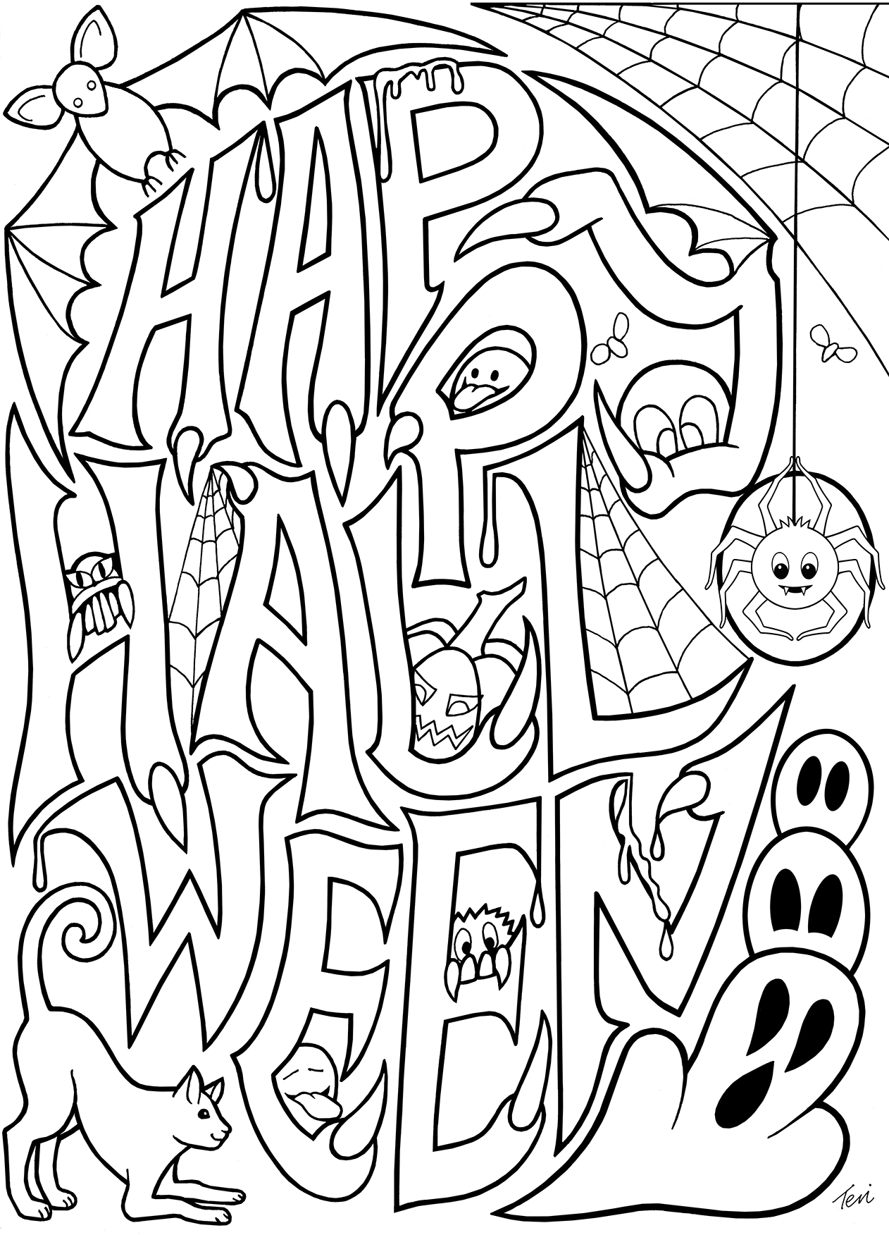 Get Coloring Pages Halloween Images COLORIST