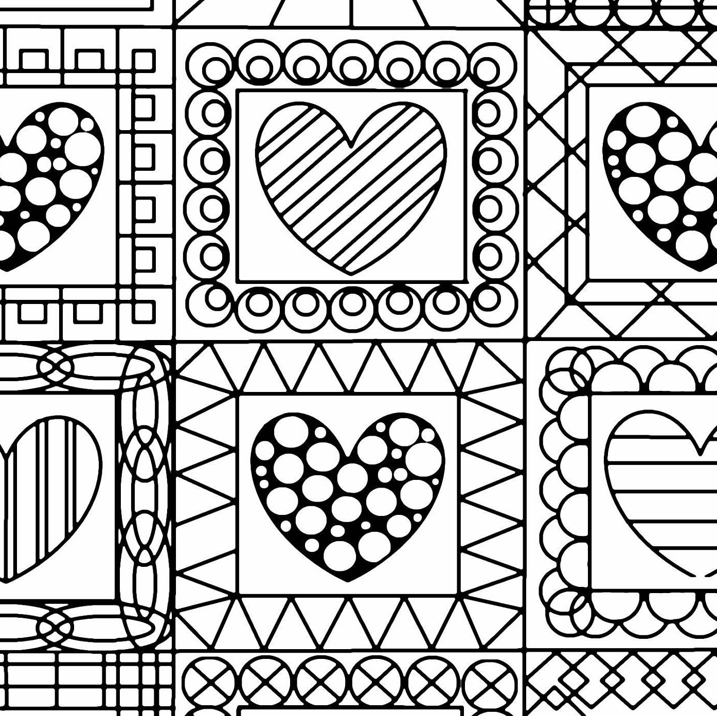 Printable Quilt Patterns Coloring Pages