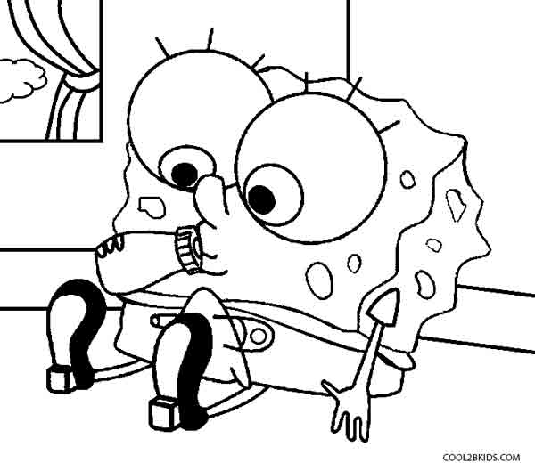 600x529 Free Printable Spongebob Coloring Pages