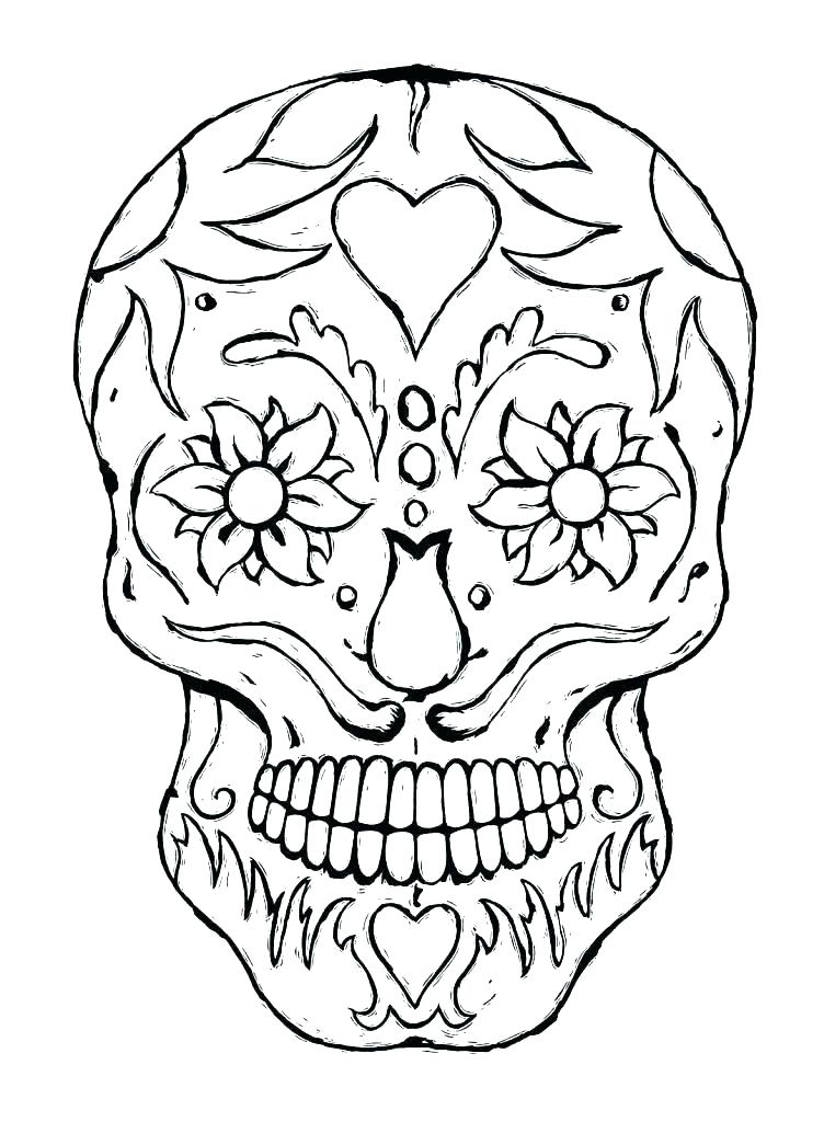 Free Sugar Skull Coloring Pages Pdf at GetColorings.com | Free
