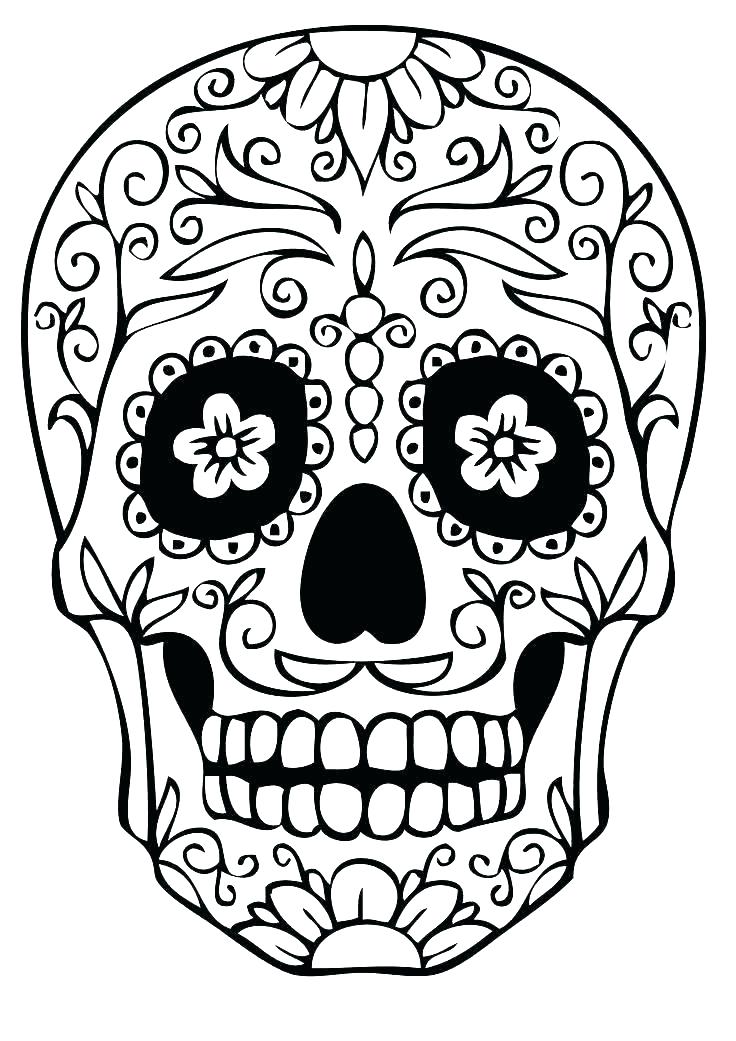 Free Sugar Skull Coloring Pages Pdf at GetColoringscom