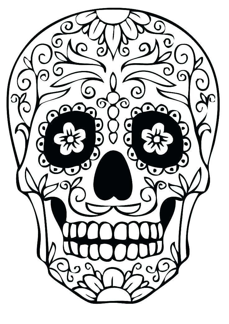 Free Sugar Skull Coloring Pages Pdf At GetColorings Free 