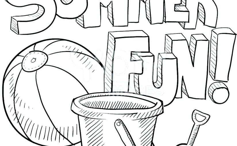 825x510 Summer Fun Coloring Pages Images Season