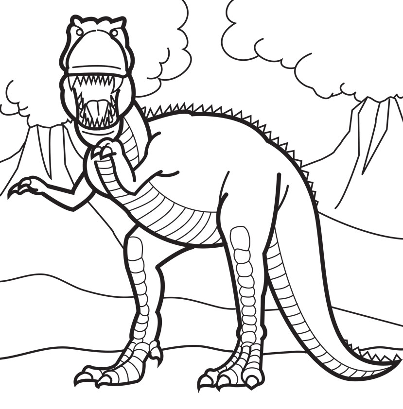 female trex coloring page