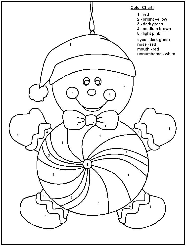 Free Printable Christmas Color By Number For Adults