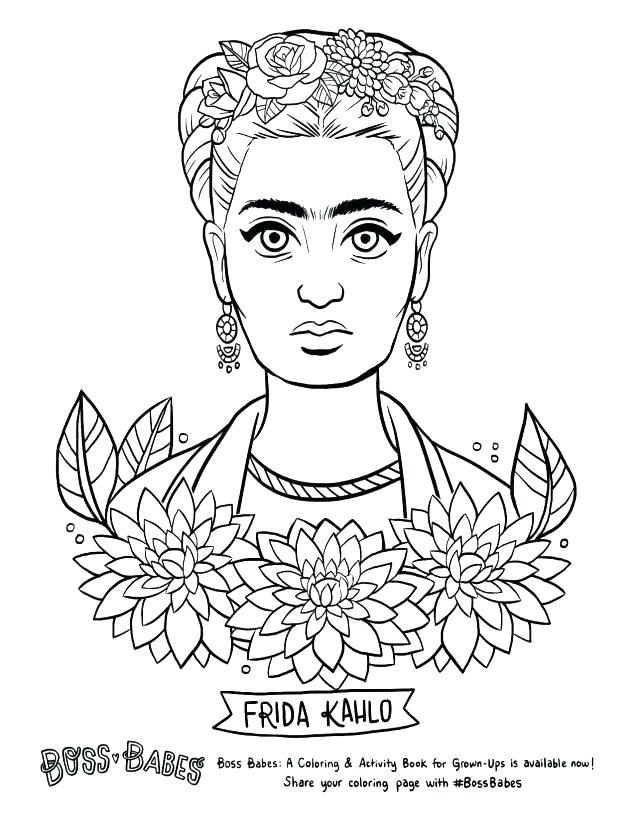Frida Kahlo Coloring Pages at Free printable