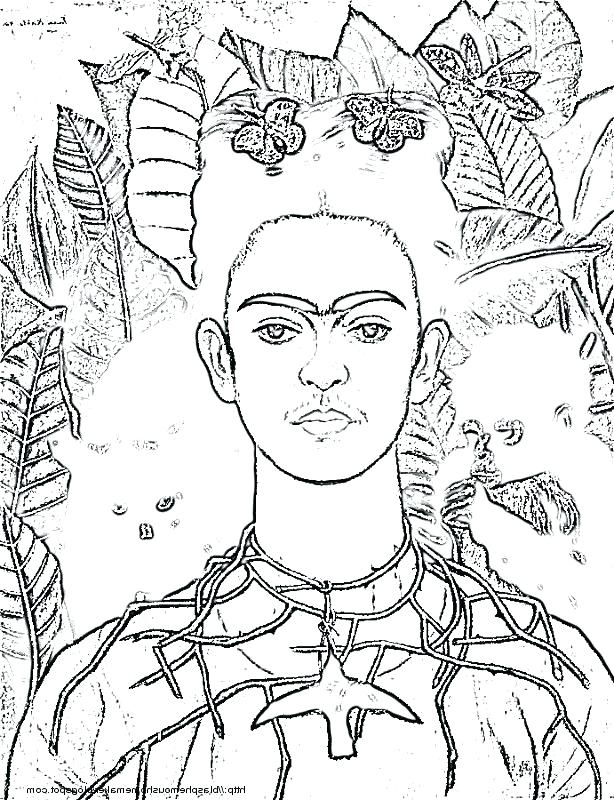 Frida Kahlo Coloring Pages at Free printable