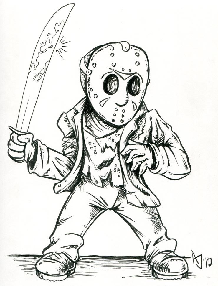 Friday The 13th Coloring Pages at Free printable