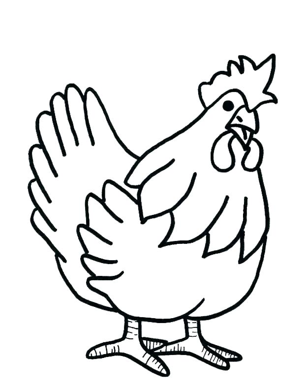 Fried Chicken Coloring Page