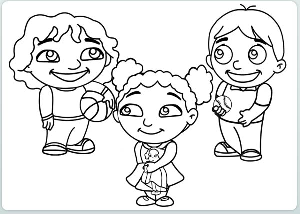 Friends Playing Coloring Pages at GetColorings.com | Free ...