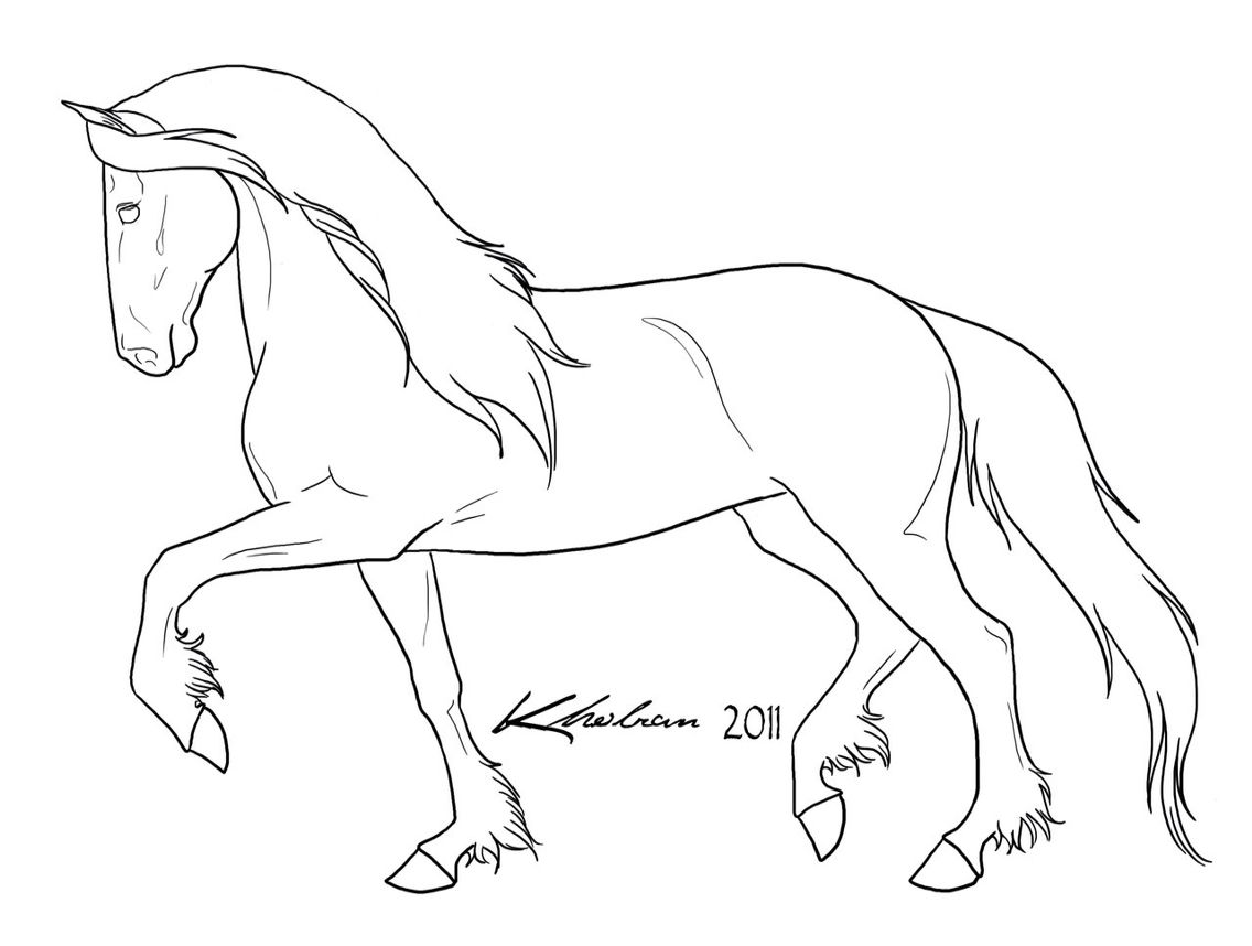 Friesian Horse Coloring Pages at GetColoringscom Free
